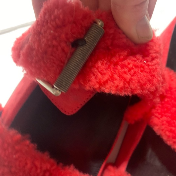 Rag & Bone Coral Shearing Chunky Platform Evin Slip On Woman’s Buckle Sandals 11 - Picture 6 of 16